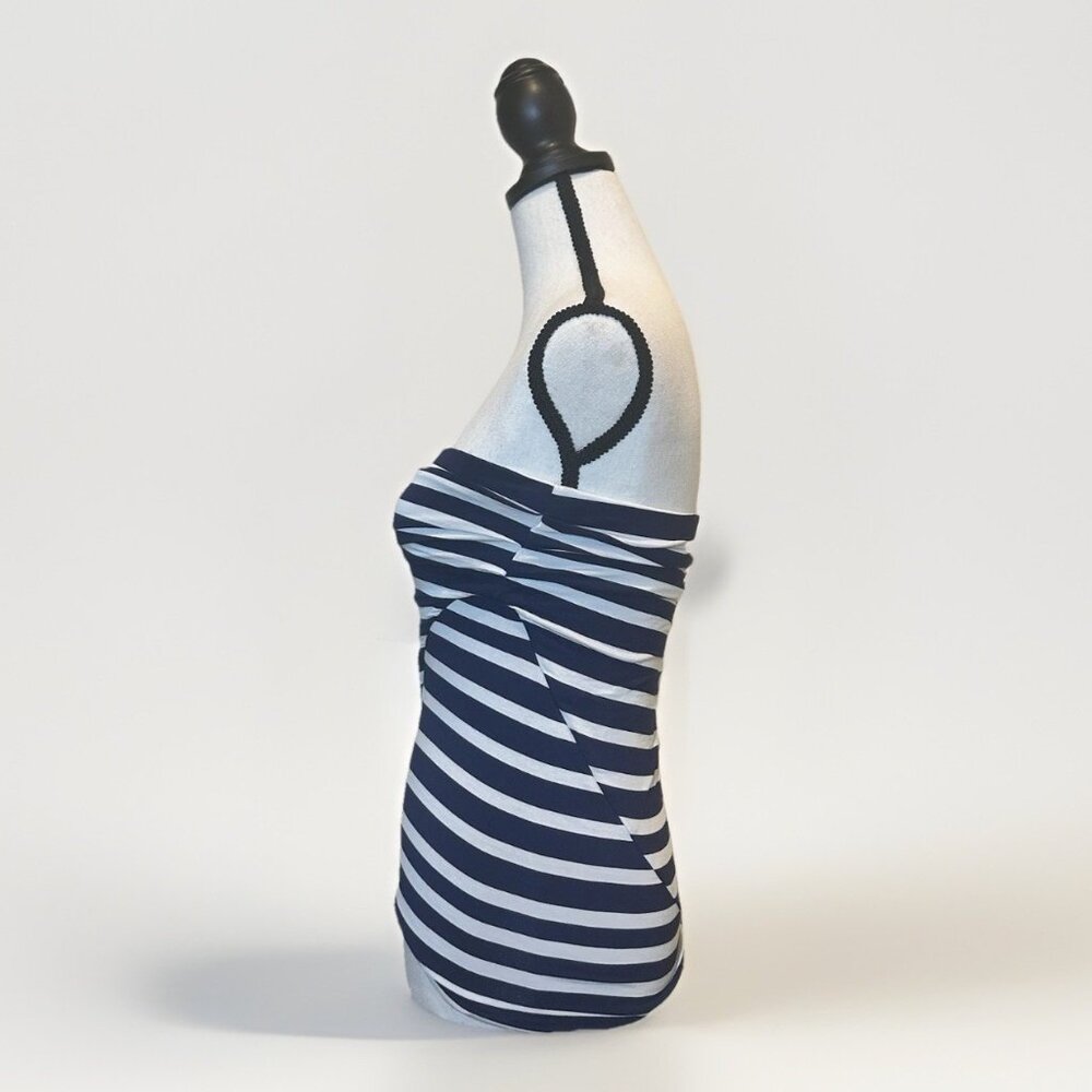 CAbi Top Skirt Women’s XS Navy Blue White Stripe Convertible Tube Top Skirt #789 - Picture 6 of 14